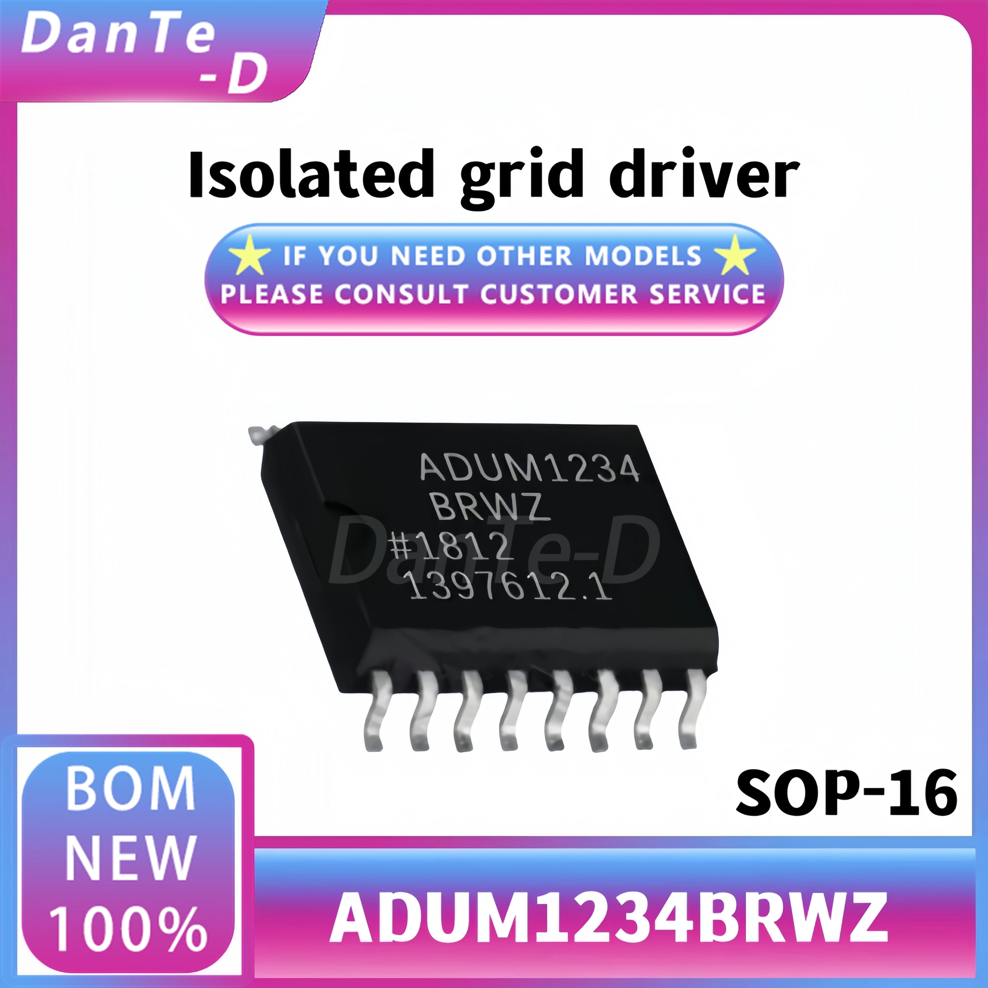 رقاقة طاقة بلازما LCD أصلية ، ADUM1234 Patch SOP16 ، جديد ، ADUM1234BRWZ