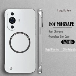 Luxury Ultra Thin Frameless Magnetic Case For Magsafe Huawei Nova 13 12 11 10 9 Pro Wireless Charging Hard PC Matte Phone Cover