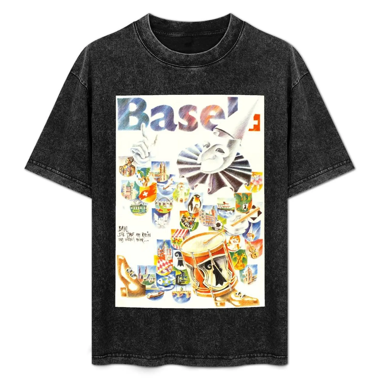 Bale,Basel,Switzerland,Travel Poster T-Shirt graphic tee shirt customs kawaii clothes Short sleeve tee mens t shirts pack