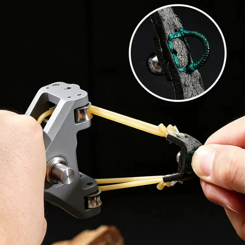Outdoor EDC Automatic Loading of Slingshot 3D Printing Fast Continuous High-precision with Magazine and Magnetic Rubber Band