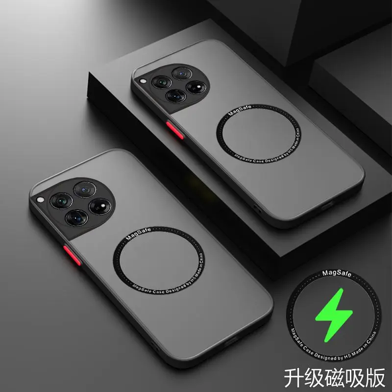 

For Oneplus 13 12 11 10T Case Matte Transparent Coque For One Plus 10 8T 9 Ace 2 Pro Cover MagSafe Magnetic Wireless Charge Case