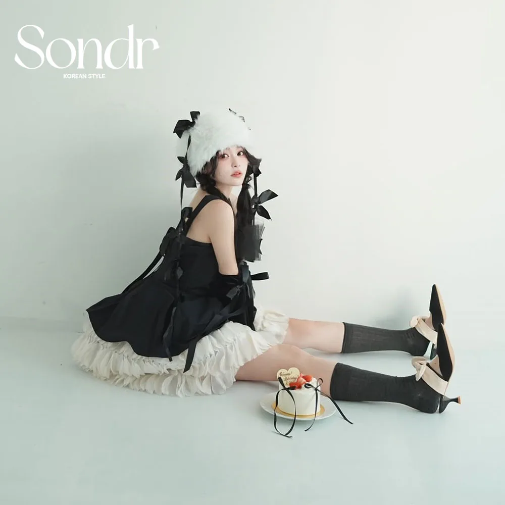 

Sondr Black Mini Ruffled Party Dresses Sleeveless Tiered Skirt Girls Party Dresses 2026 Birthday Party Gown Customized