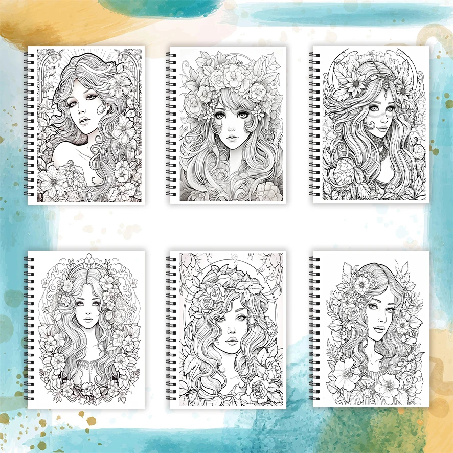 Witch Coloring Book for Adults - 8.3x 11.2 Inch 32 Page Coloring Book - Helps Reduce Stress and Ease Emotions