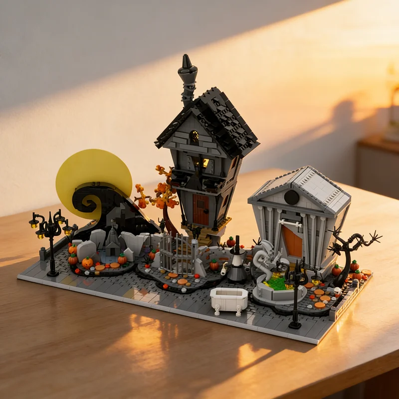 2809PCS MOC Modular Streetscape Display Set Tim Model Building Blocks Room Accessories, Home Decor For Boyfriend Home Decor Gift
