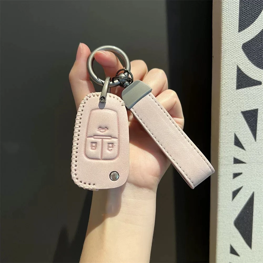 Leather Car Key Case Cover Shell Keychain For Buick Chevrolet Cruze Opel Vauxhall Astra J Corsa Insignia Mokka Encore Accessorie