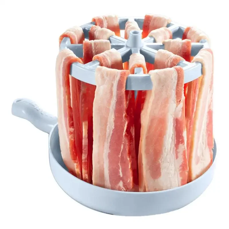New Microwave Bacon Cooker Microwave Bacon Dish Tray Bacon Grease Catcher Meal Prep Tool Kitchen Dorm Gadget Meal Prep Tool