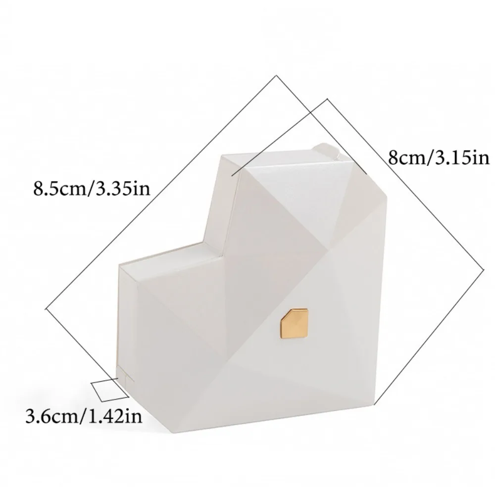 Dustproof Proposal Ring Box Waterproof Elegant Heart Diamond Ring Box White Red Auto Pop Up Jewelry Box Gift