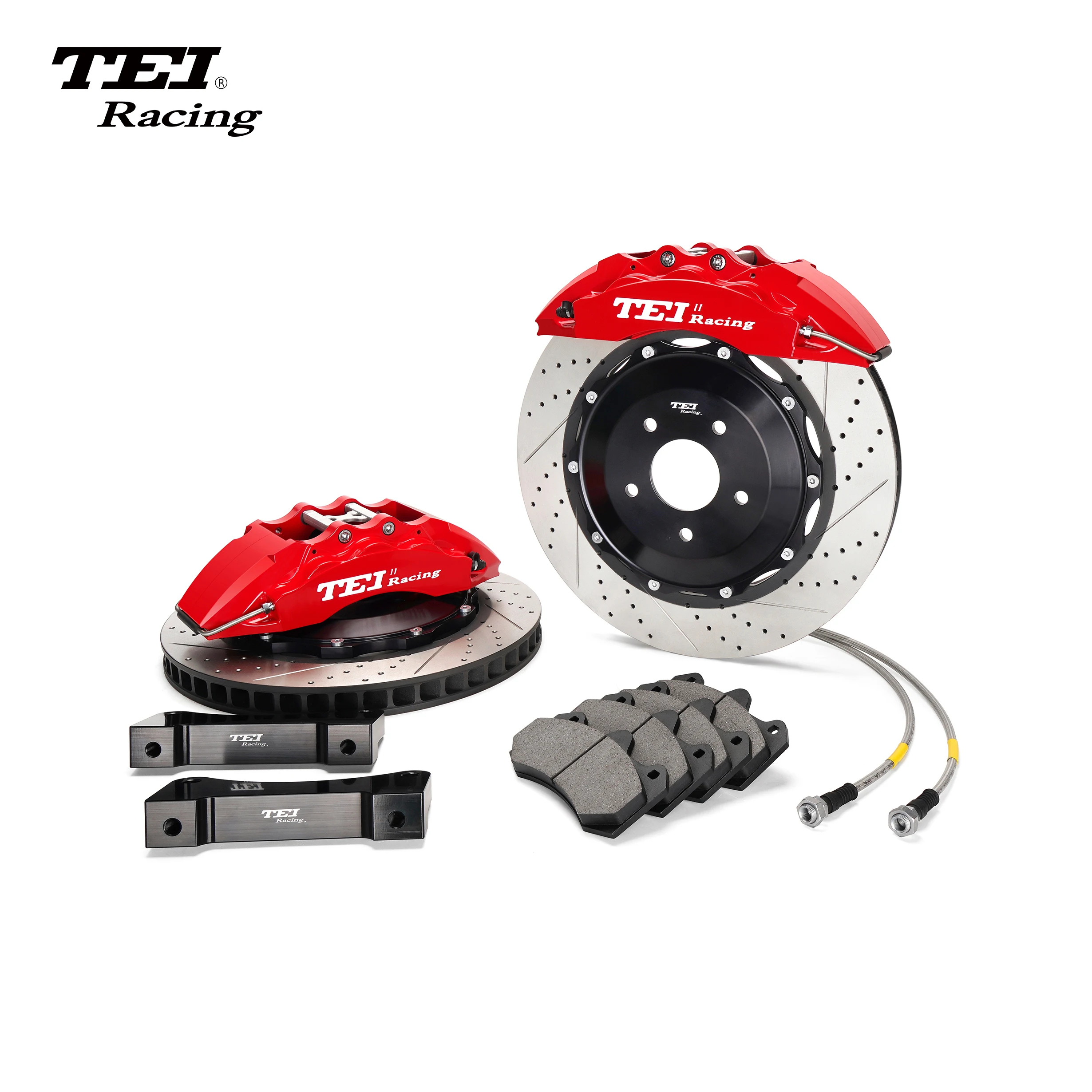 

TEI-RACING P60ES 6 PISTON Froged Split High Performance CALIPER With 355/378 mm disc For 18 19 inch rim car