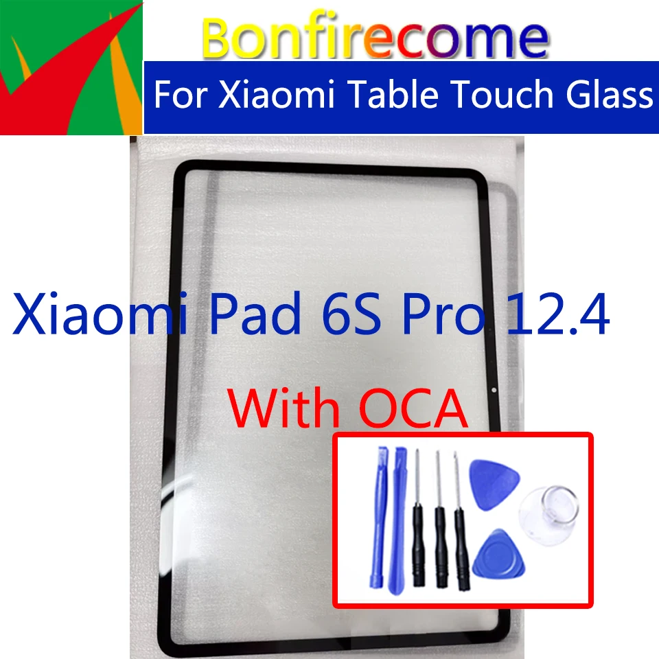 Replacement For Xiaomi Pad 6S Pro LCD Touch Screen Panel Sensor Front Outer Glass With OCA Glue