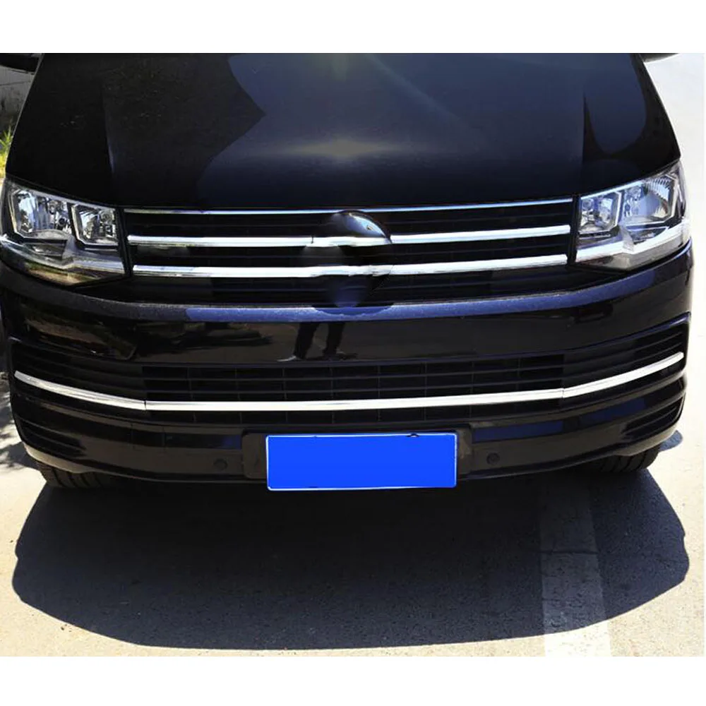 Car Body Bumper Engine Trim Front Racing Grid Grill Grille Frame 3PCs For VW Transporter (T6) Caravelle 2016 2017 2018 2019 2020