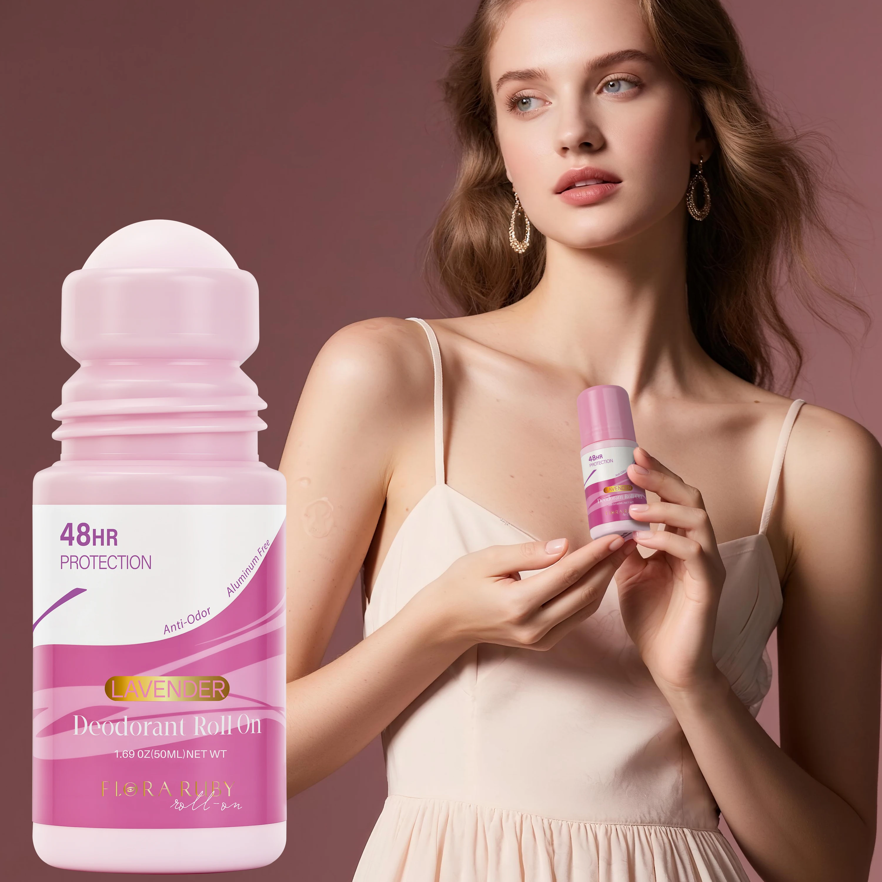 女性用ロールオンデオドラント-48時間持続-50ml-持ち運び・使用が簡単-油っこくない処方-長時間持続する香り-消臭効果