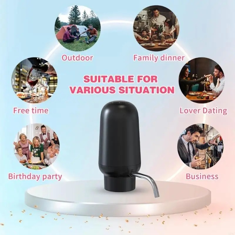 A0NC Electric Wine Aerator Dispenser Автоматическое дозатор Wine Multi -функциональный винный аэратор Home Wine Acsessount Abs