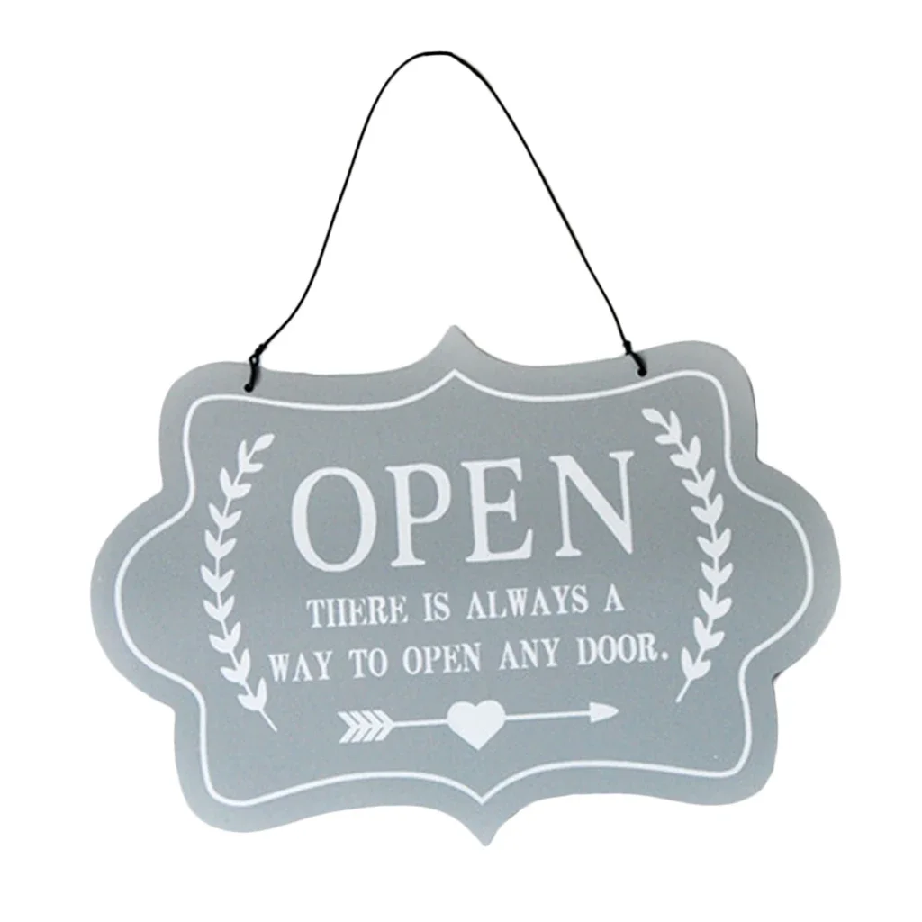 American Style Retro Wooden Double-sided Hanging Plaques OPEN/CLOSED Signs for Restaurant Coffee Shop Home Hotel Decor