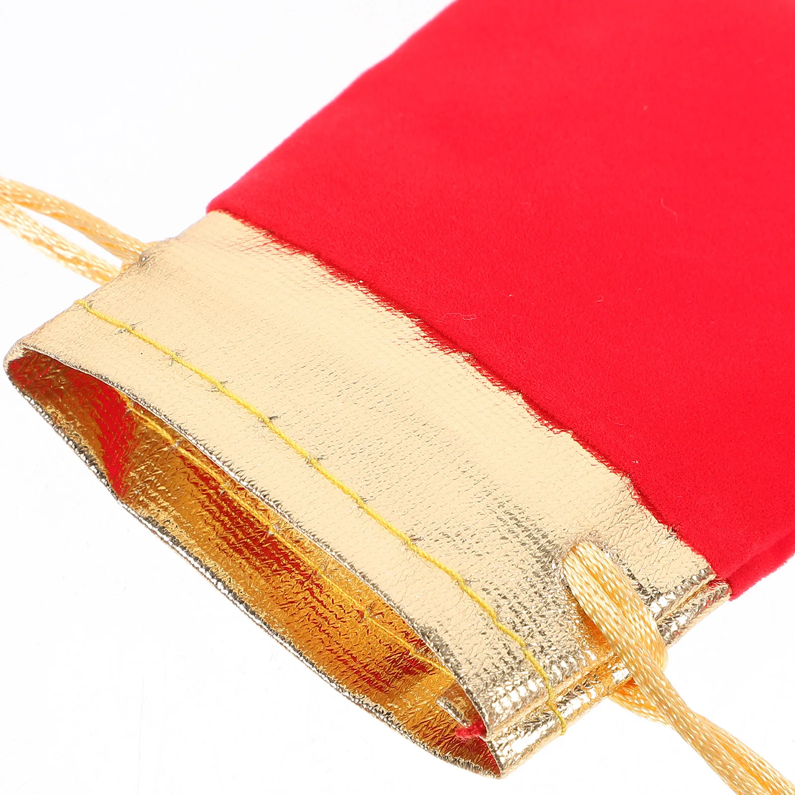 

20Pcs Gold Rim Drawstring Jewelry Bags Red Reusable Pouches for Wedding Party Gift Favor Storage Organizer Jewelry Bags