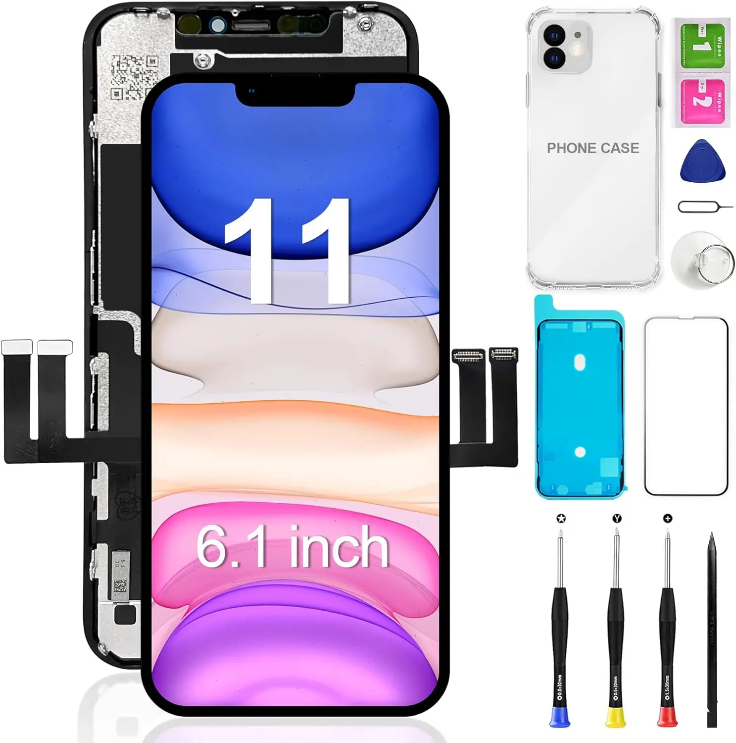 

Замена ЖК-экрана для iPhone 11, 6,1 дюйма, дисплейный модуль с функцией 3D Touch и полным комплектом для ремонта