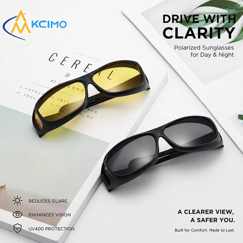 Over Glasses Polarized Sunglasses Wraparound Anti Glare Eyewear For Driving Travel Outdoor Daily Use