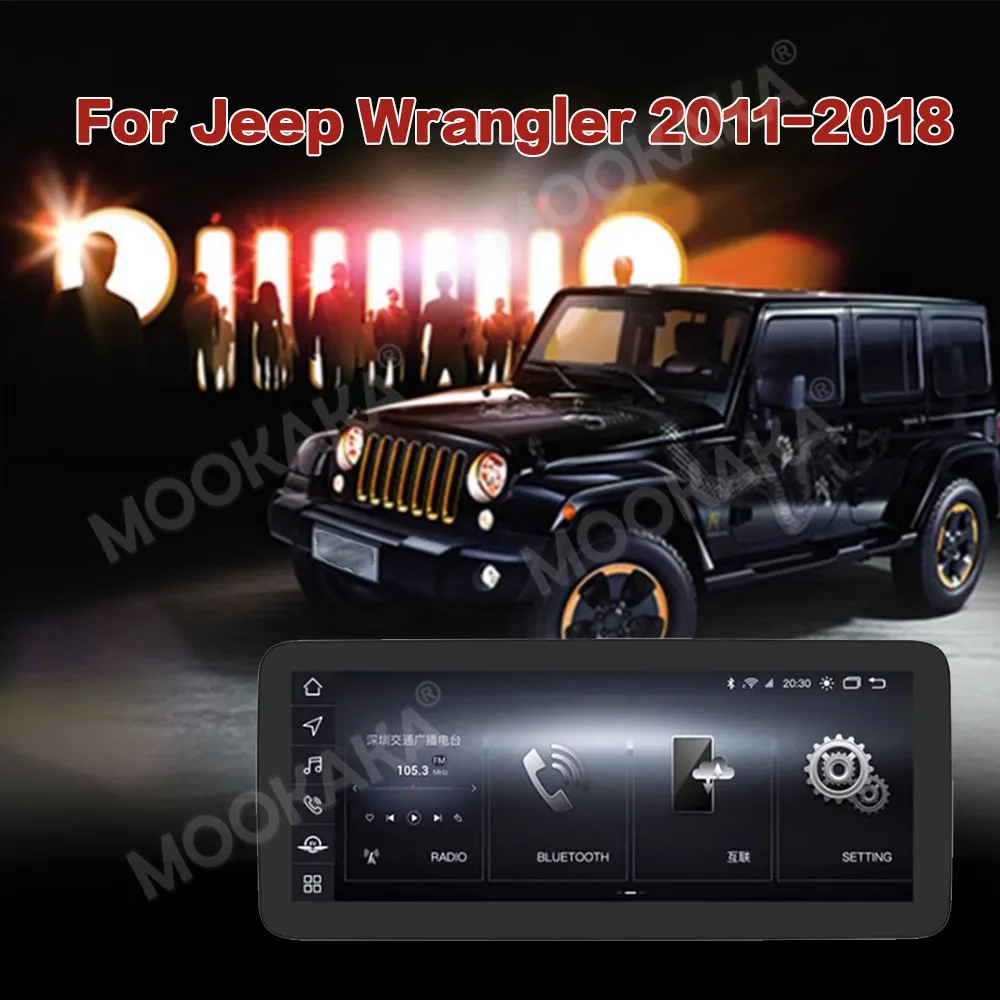 12.3 Inch LCD Digital Cluster For Jeep Wrangler 2011-2018 Car Radio Dashboard Crystal Panel Virtual Cockpit Speedometer Android