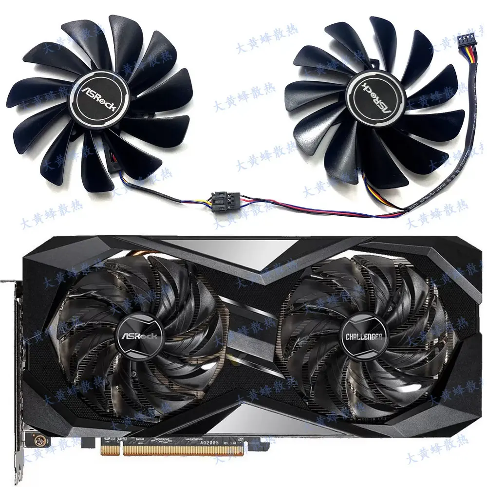 

The Cooling Fan for ASROCK RX6700XT RX6600XT Challenger Graphics Video Card New Substitute