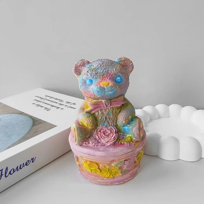 Silicone Mold Girl Flower Bear Scented Mold Gypsum Aromatherays Drop shipping