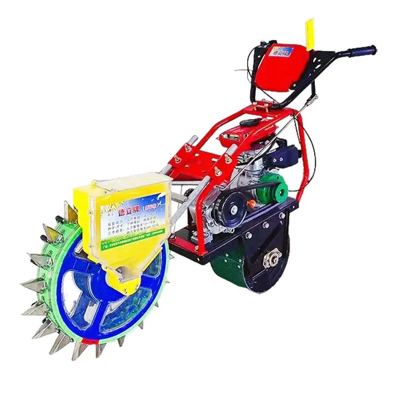 Corn Peanut Seeder and Applicator Portable Manual Seed Drill Machine Fertiler Granular Row Spreader