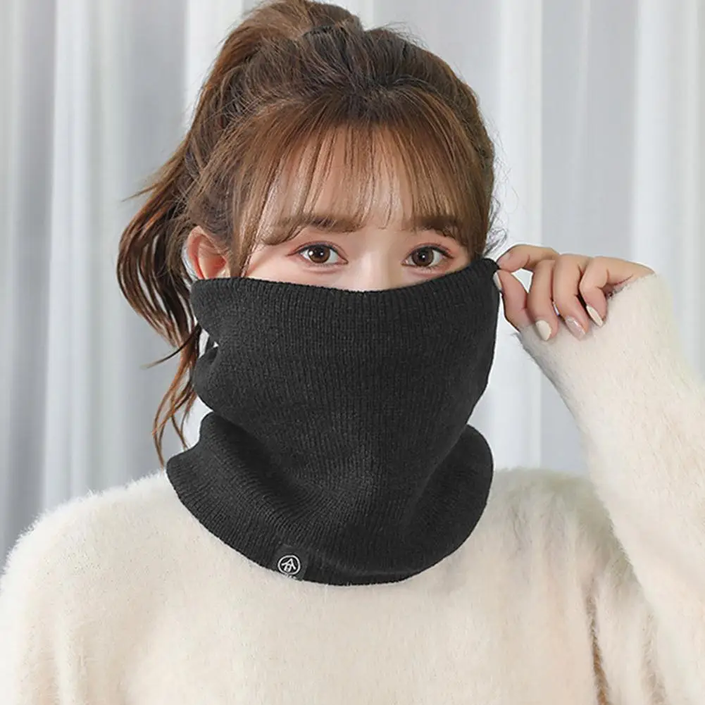 

1 шт. модный женский вязаный шарф, однотонные зимние шарфы-снуды, женские теплые шерстяные меховые толстые унисекс мужские шарфы на шею, кольцо