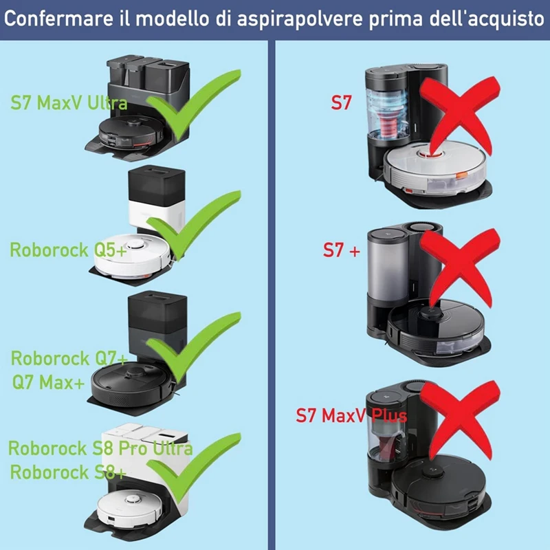 A85I-Vacuum Cleaner Bags For Roborock S8+ / S8 Pro Ultra / S7 Maxv Ultra / S7 Pro Ultra / Q7 Max+ / Q7+ / Q5+ Dust Bags