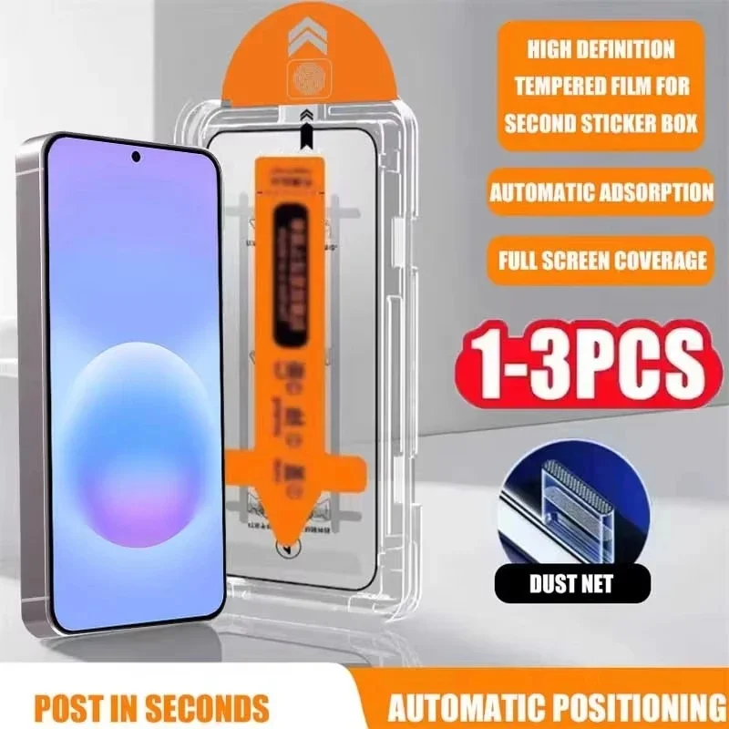 1-3PCS HD Tempered Glass For Samsung S26 S25 S24 Ultra Galaxy A57 A37 A55 A56 5G A17 A16 A07 A32 A54 A34 Dust Free Installati 02