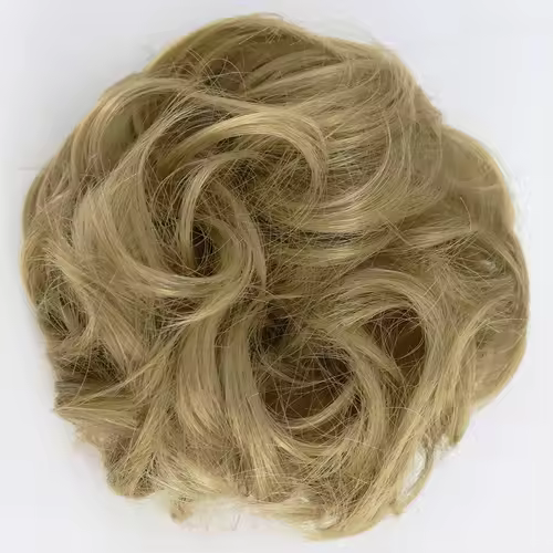Azqueen Synthetic Messy Bun Chignon Donut Gary Brown Color Hair Bun Pad Elastic Hair Rope Rubber Band Hair Extensions - Image 11