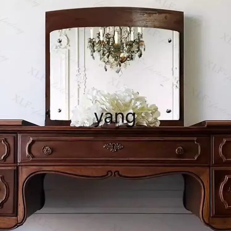 Picture 5: LTT French solid wood mirror dresser European carved old retro light luxury makeup table