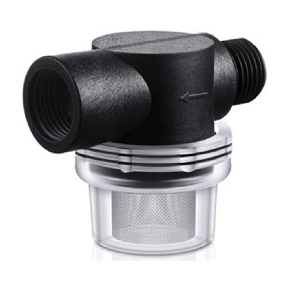 

60 Mesh Stainless Steel Threaded Inline Mesh Strainer Reusable Sediment Filter ABS Construction For RV Boat Washing Machine Part