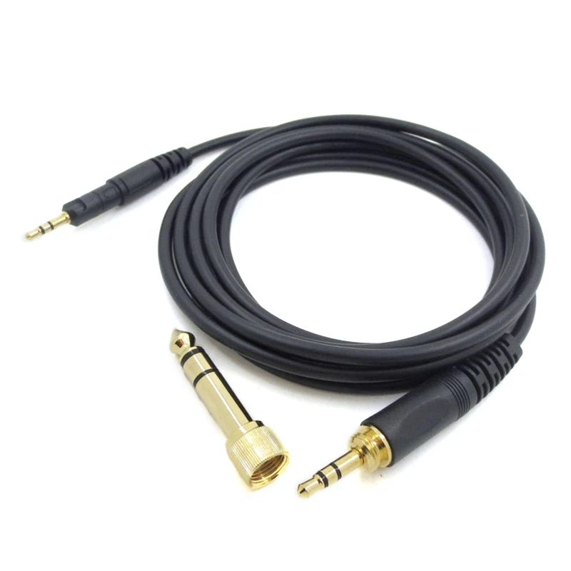 Upgrade Portable 3.5mm Headphone Cable with 6.5mm Adapter for ATH M50X M40X Earphone Repairing Wires