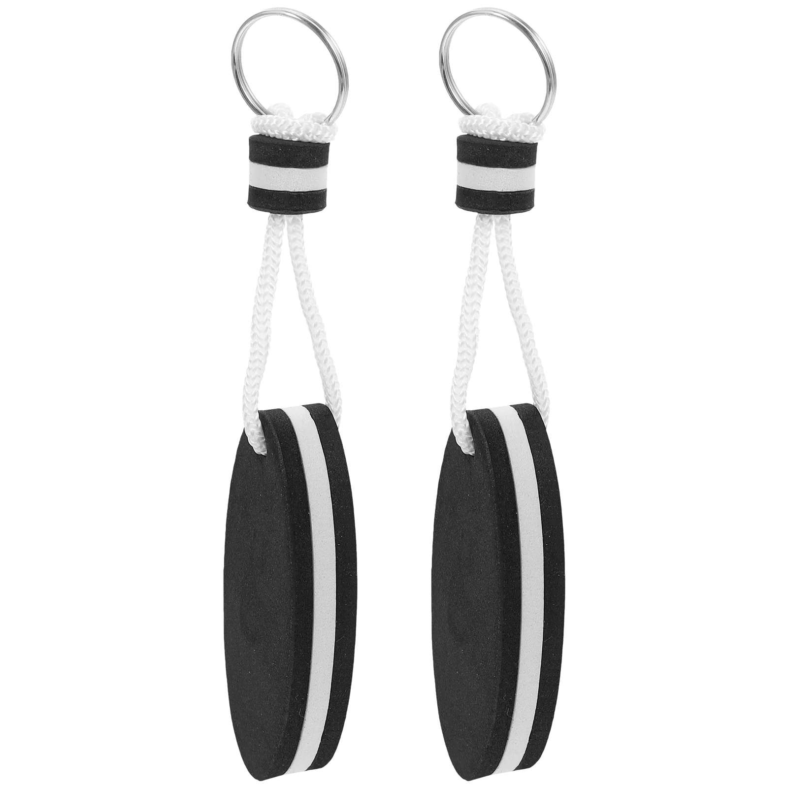 2Pcs EVA Floating Keyring Water Buoyant Keychain for Kayak Canoe Marine Nautical Boating Swim Beach Outdoor (Black)