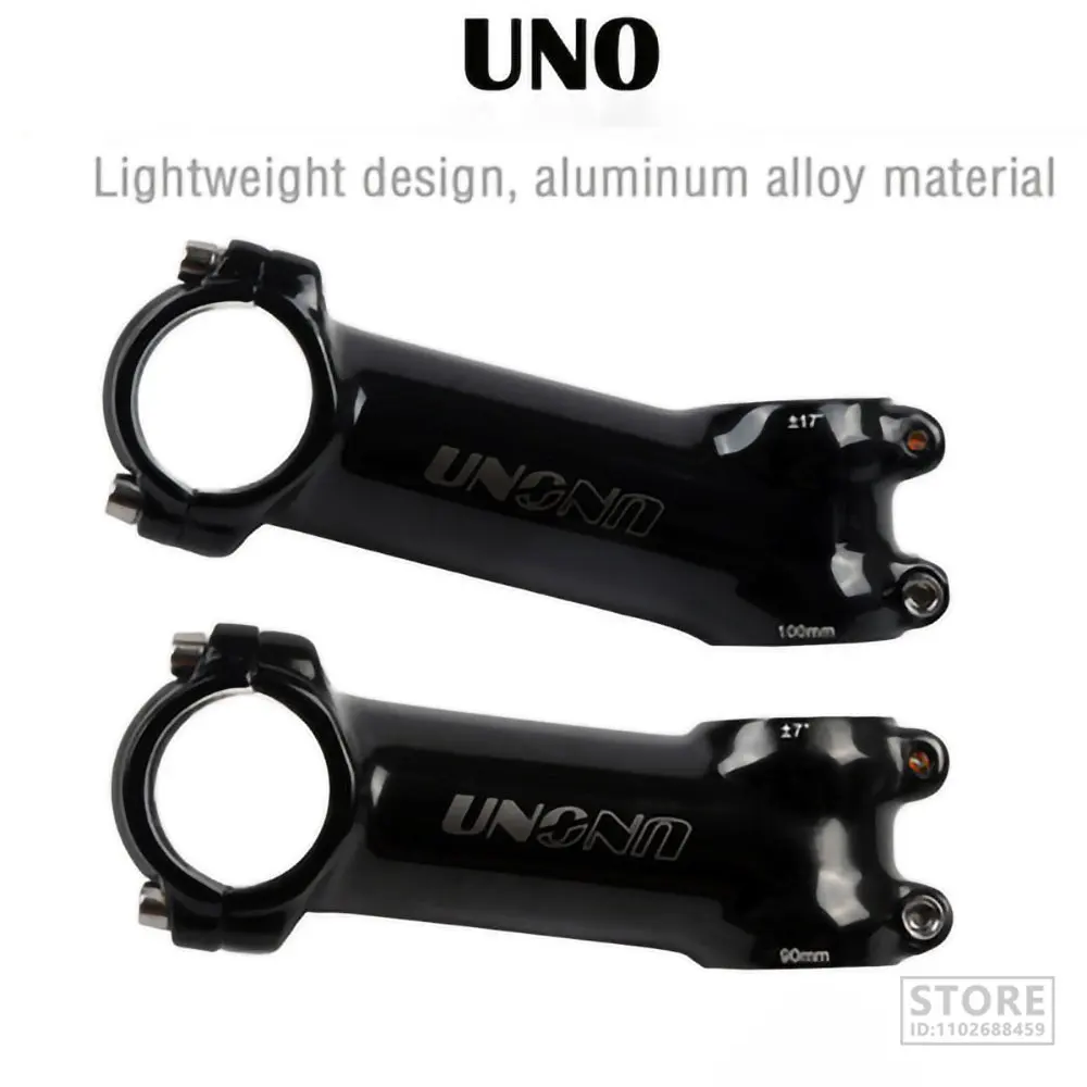 UNO Ultralight Bike Stem 7/17 Degrees MTB Mountain Road Bicycle  31.8mm 60 -130mm 6061 Aluminum Alloy   Parts