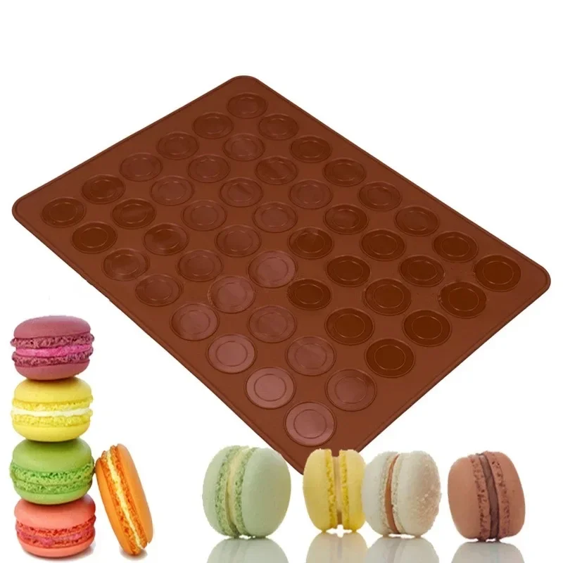 30 Holes Macaron Baking Mat Non-Stick Silicone Pastry Oven Cookies Dessert Pad DIY Tools DIY Cake Bakeware Mold for Household