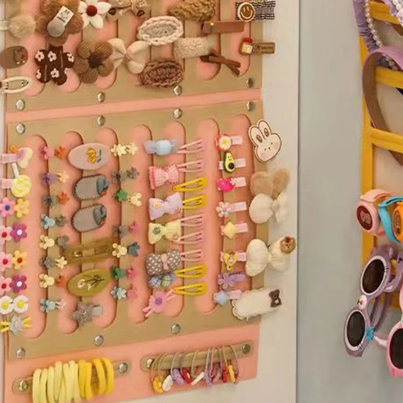 Hair Bows Organizer Large Capacity Headband Holder Wall Hanging Hair Clip Storage Hanger Space Saving Hair Girls Room Wall Deco