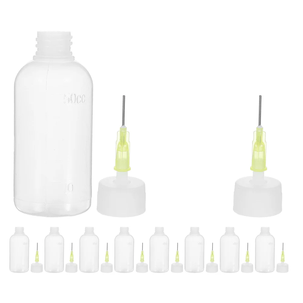 12 Pcs with Needle Plastic Dispensing Bottle Squeeze Bottles Water Glue Fine Tip