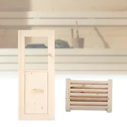 Sauna Vent Kit Panel Ventilation Wooden Louvers Equipment for Steam Room Swimming Bath Shower Russian Sauna Accessories