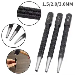 1/3Pcs Universal Center Punch 1.5/2/3mm Alloy Steel Metal Drill Carving Scribing Locator Metal Wood Marking Drilling