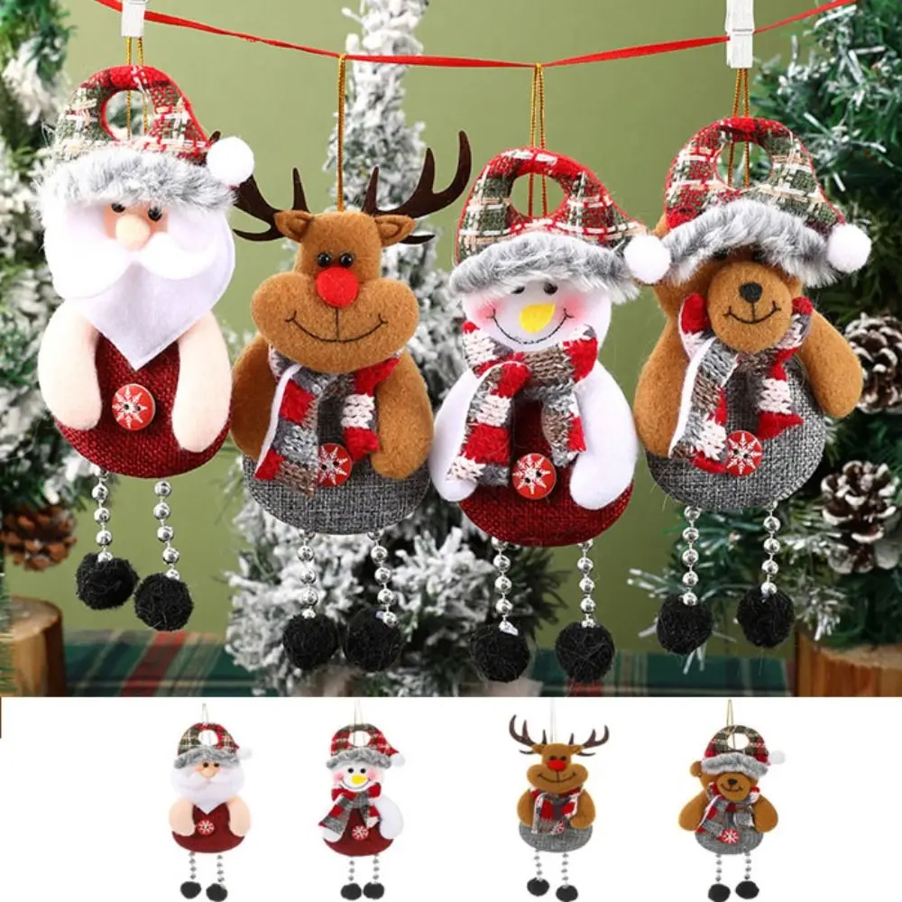 

Cute Cloth Snowman Tree Pendant Santa Claus Elk Merry Christmas Ornament Hanging Decorative Christmas Decoration Xmas Gift
