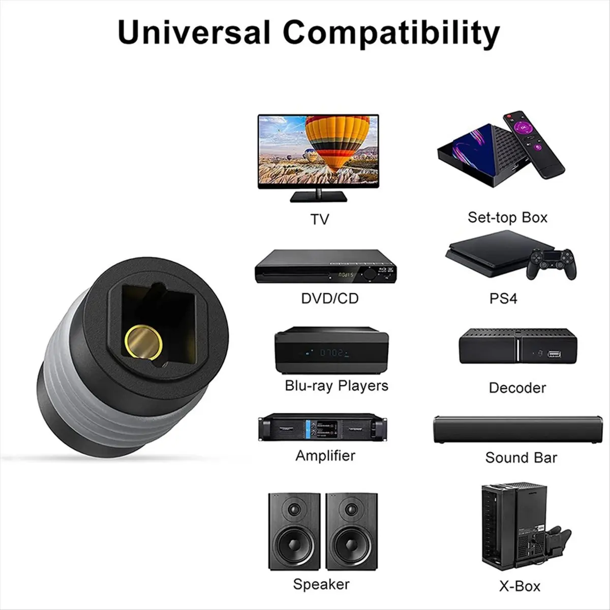A64I Speaker DVD Player Digital Audio Optical Cables Adapter Portable CD Fiber Optic Female Extender Extension Coupler 1Pcs