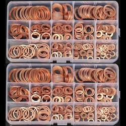 300/280/200/120/100Pcs Washer Copper Sealing Solid Gasket Washer Sump Plug Oil For Boat Crush Flat Seal Ring Tool