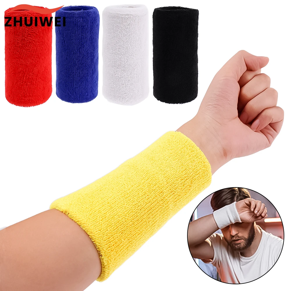 1Pcs 15*8cm Sport Wrist Support Band Sweatband Support Run Fitness Wristband Sweat Towel Cuff Tennis Wrist Guard Protector Strap