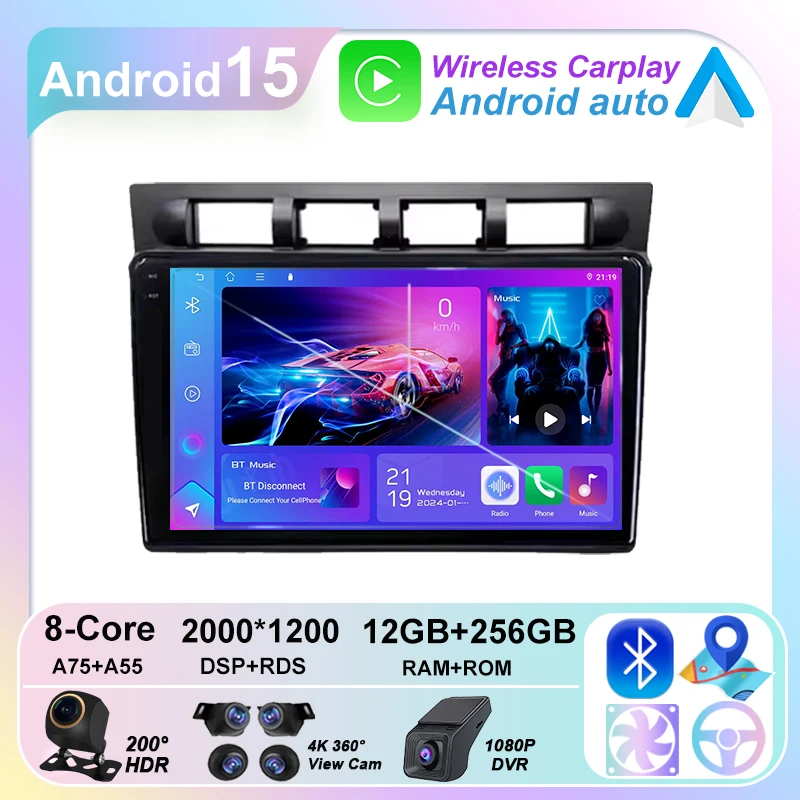 

Android Carplay Car Multimedia 5G Wifi For Kia Morning Picanto 2004-2007 Radio Stereo Wifi GPS Navigation Head Unit Auto radio