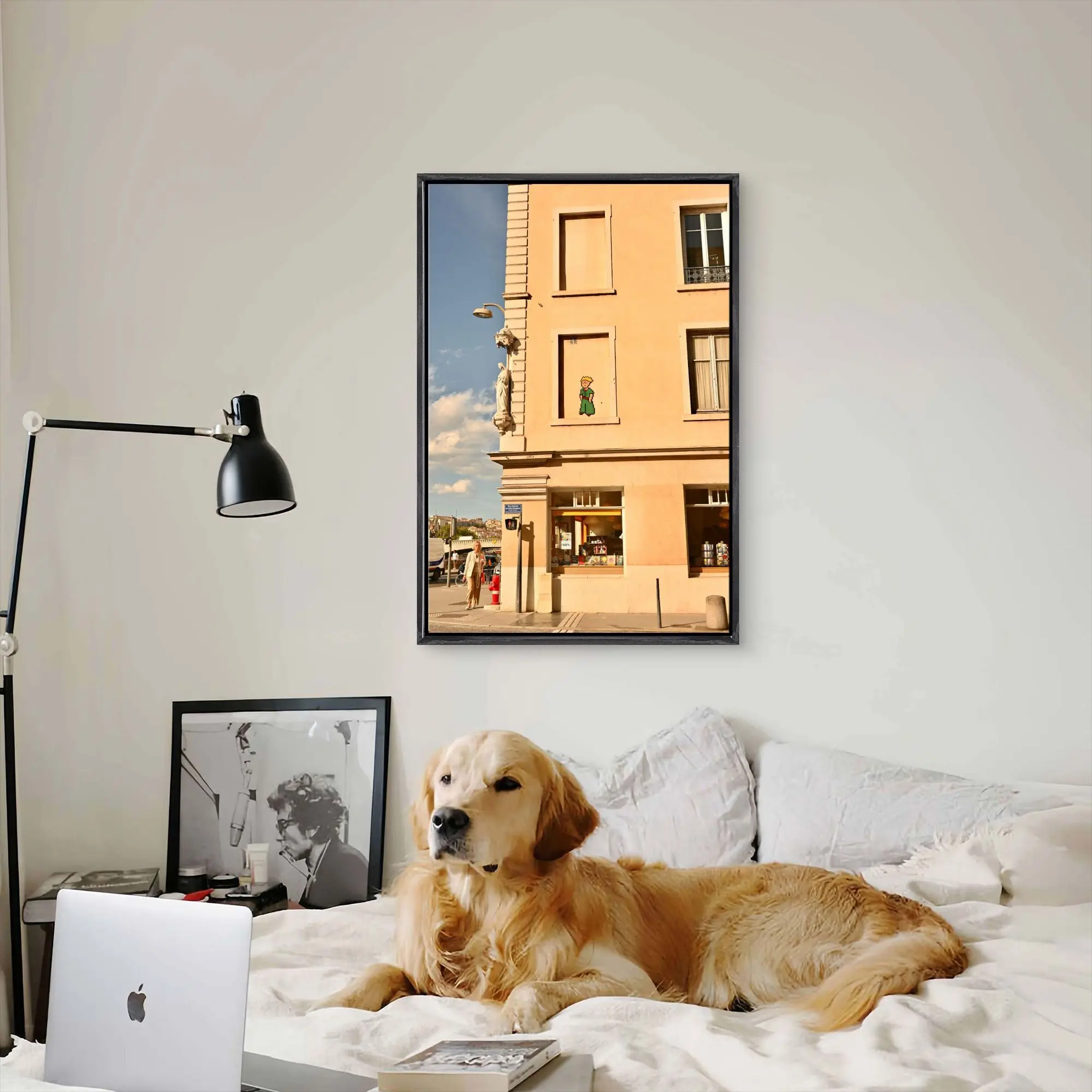 Lyon Old Town Canvas Wall Art – Historic French Architecture Print for Home Decoration