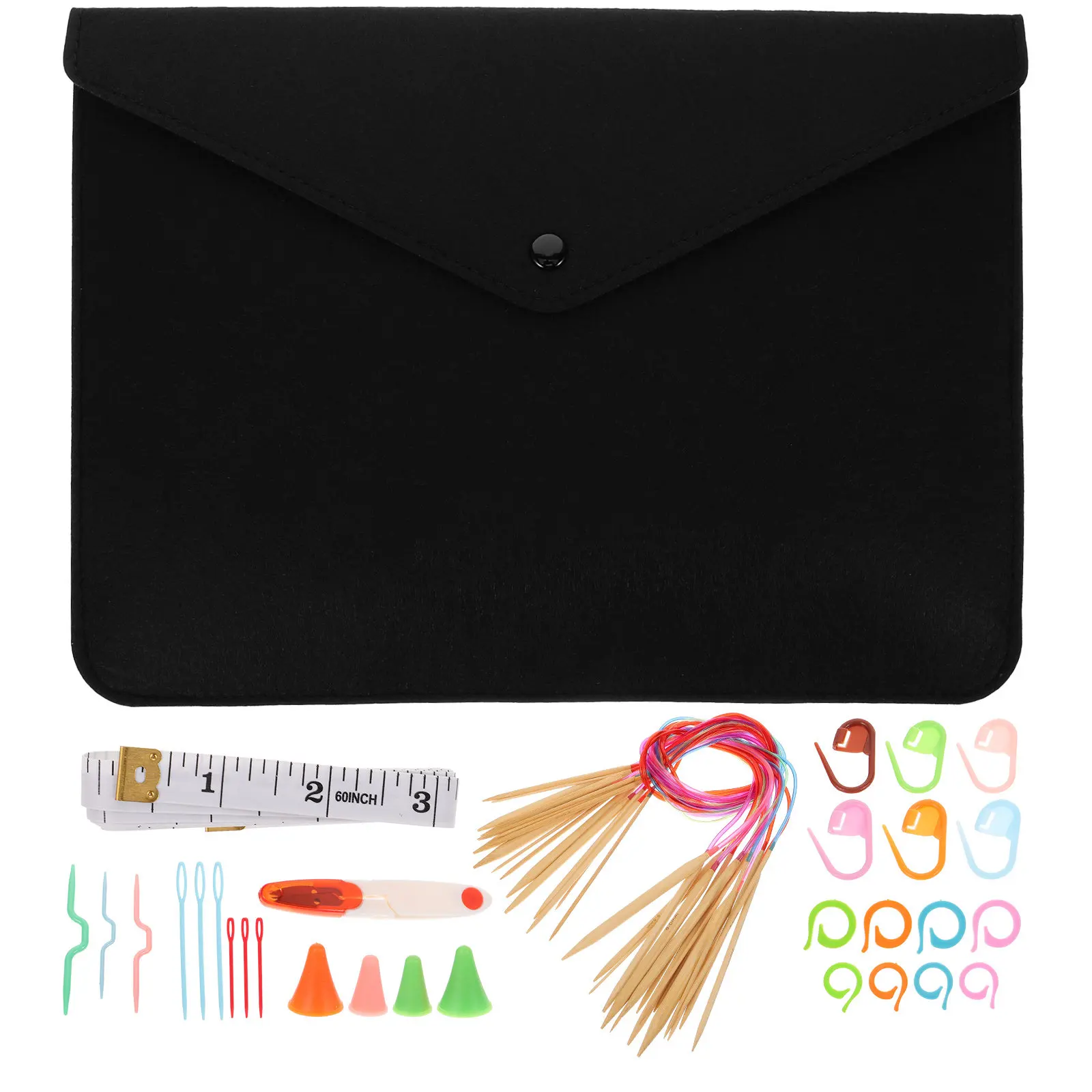 

1Set Premium Crochet Hook Set Ergonomic Aluminum Alloy Hooks with Yarn Cutter Stitch Markers and Carrying Case Knitting Tools