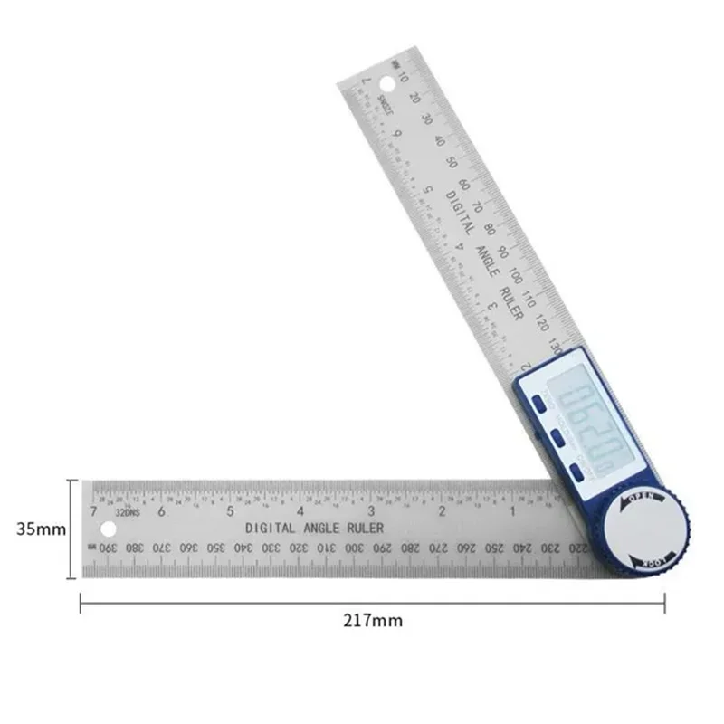 Medidor de ângulo digital de 100 mm 200 mm 360 °   Instrumento de medição de ângulo eletrônico transferidor ferramentas de medição para trabalhar madeira acessórios