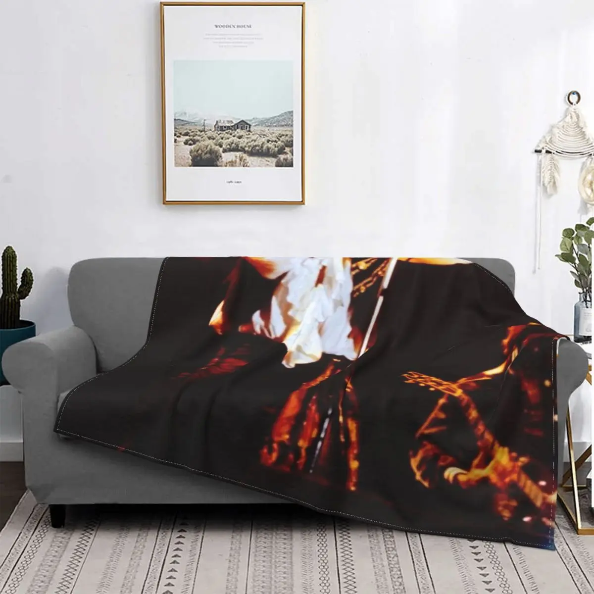 Ronnie James Dio Blanket Soft On Couch Sofa Cover Faux Fur Mink Sofa Decorative