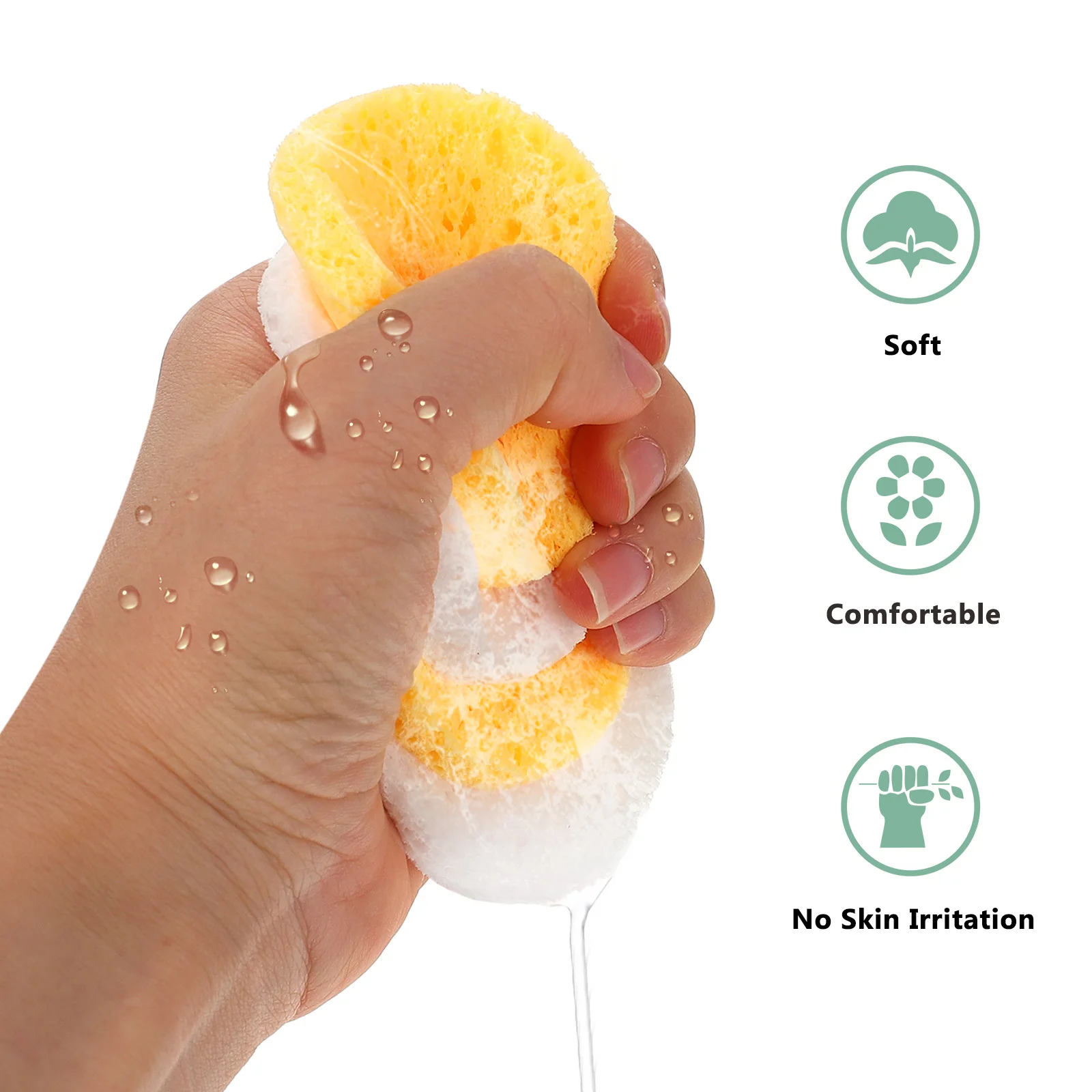 100 個メイク落としパフ優しい角質除去フェイシャルクリーニングパッド敏感肌用ディープポアクレンジング洗顔パフツール