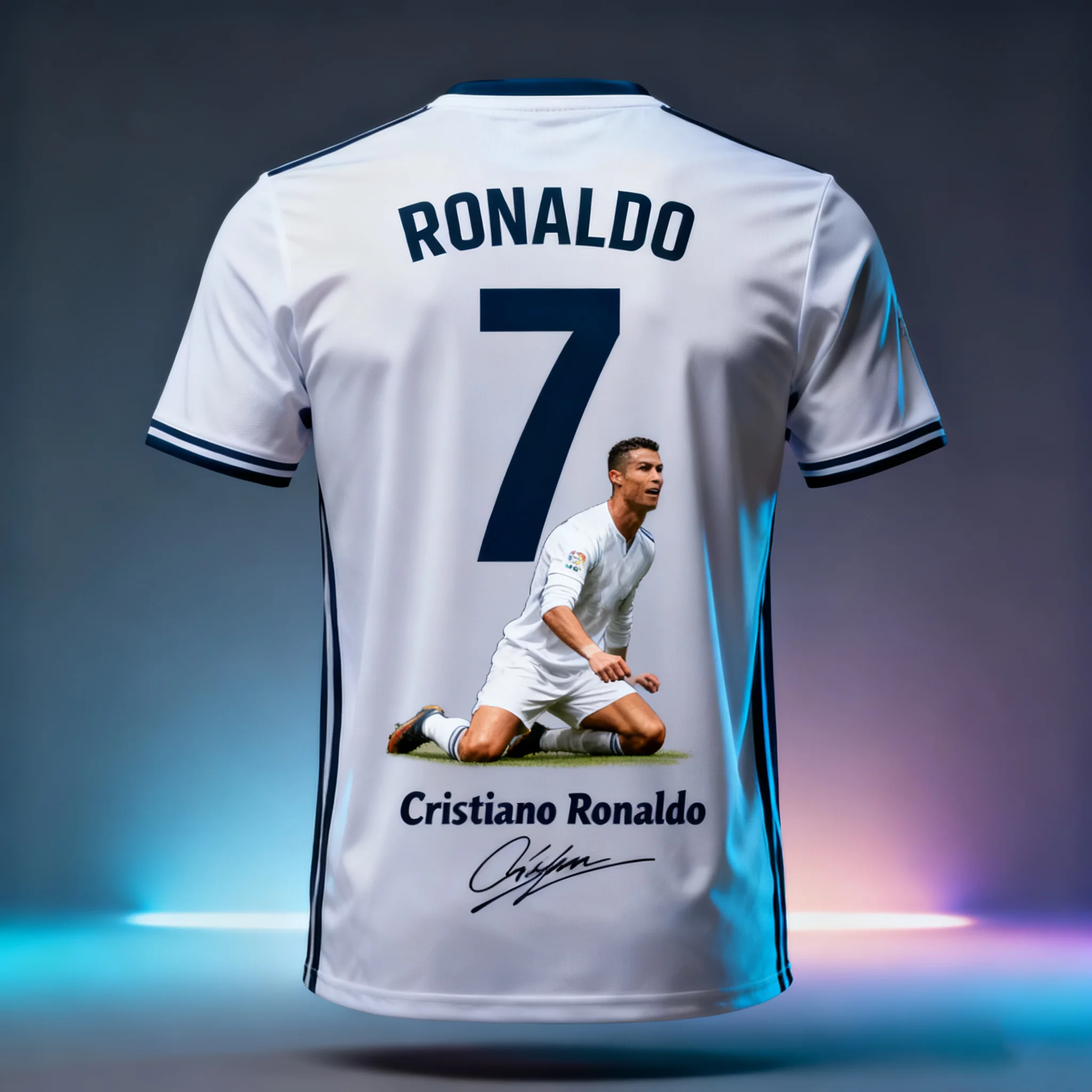 2026 Ronaldo # 7 T-shirt da allenamento per calcio con stampa 3D, unisex, comoda, abbigliamento sportivo casual, ragazzi, ragazze, uomini, donne, fan