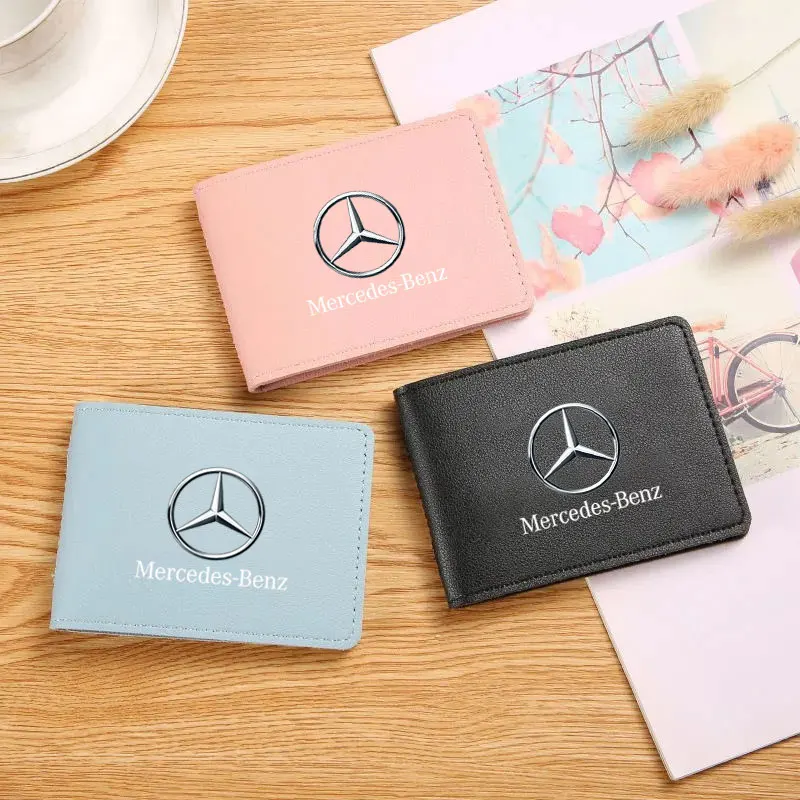 Car Driver License Holder ID Pass Card Holder Wallet For Mercedes Benz W203 W204 W205 W206 W212 CLK GLA B C E S Class Accessorie